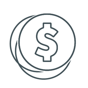 Coins with a dollar sign.