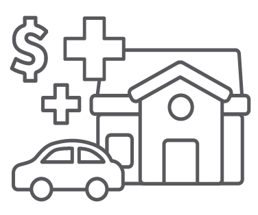 A car parked in front of a house.