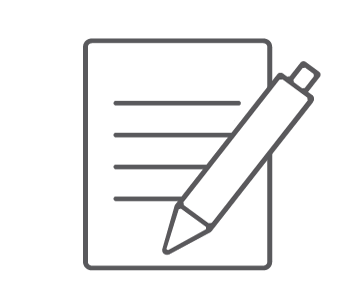 Piece of paper with a pen on it.