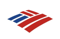 Red and blue flag-shaped icon representing Bank of America logo.