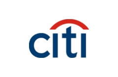 Citi logo with red arc over the lowercase text 