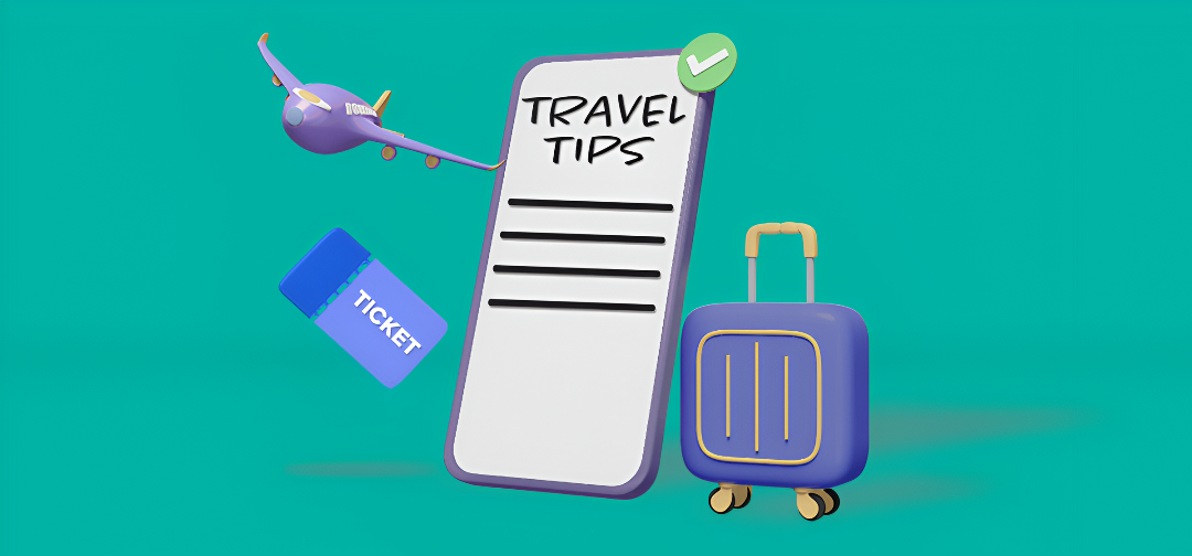 Travel tips with suitcase and ticket—plan your trip smart with Moneytree's fast loan options.