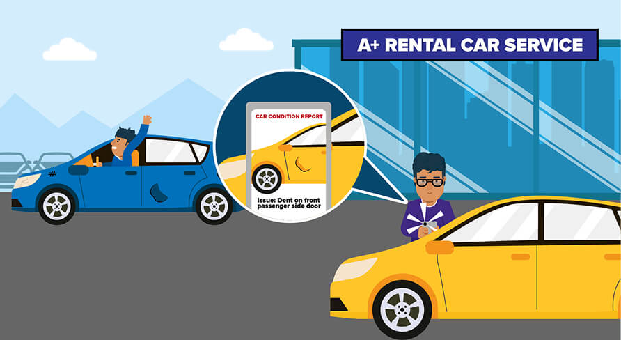 Car rental inspection report, get financial help for deposits or repairs with a Moneytree loan.