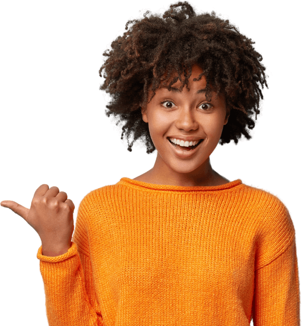 Smiling woman after getting help from Moneytree’s fast cash solutions.