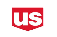 U.S. Bank logo with bold white letters on red shield.