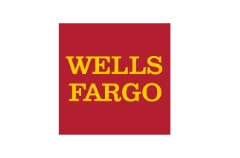Wells Fargo logo in red and yellow.
